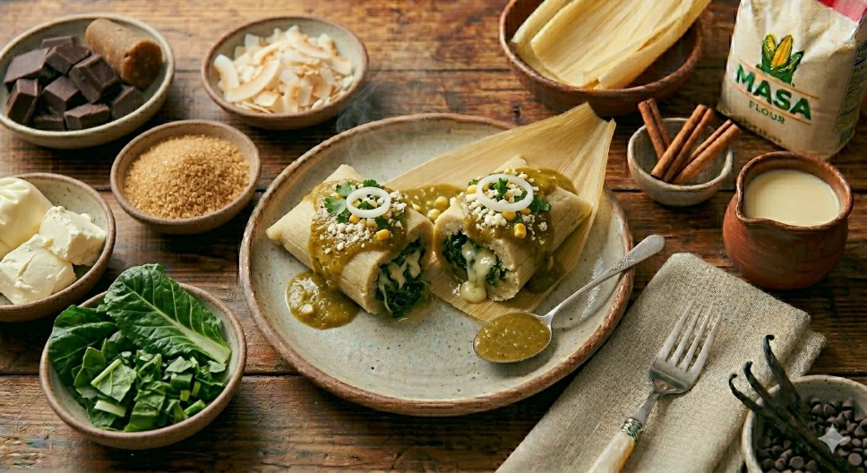 Tamales de Acelgas con Queso