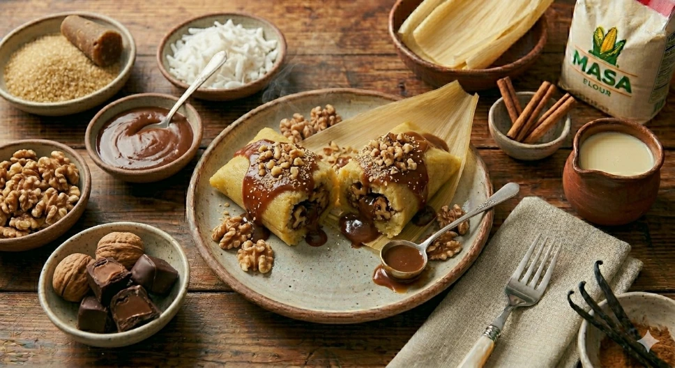 Tamales de Cajeta con Nuez